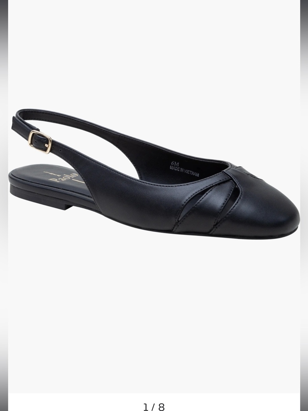 NWOB Linea Paolo Deena Slingback Flat, size 7.5 Black